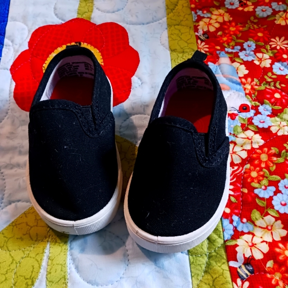Slip on vans type baby shoes
